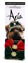Holiday Velvet Bows - RED and GREEN