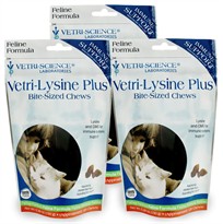 3 PACK Vetri-Science Vetri-Lysine Plus - Soft Chews (360 chews)