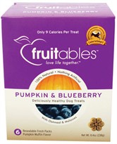 Fruitables Dog Treats Pumpkin & Blueberry 6 count (8.4 oz)