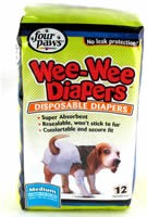 Four Paws Wee-Wee Dog Diapers Medium (12 diapers)