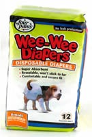 Four Paws Wee-Wee Dog Diapers Small (12 diapers)