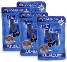 Weruva Cats in the Kitchen Pouch-1 If By Land 2 If By Sea 4-Pack (12 oz)