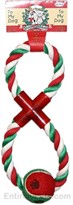 Christmas FIG.8 Cotton Rope w/ Tennis Ball