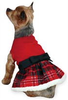 East Side Collection Yuletide Tartan Party Dress Small/Medium Red