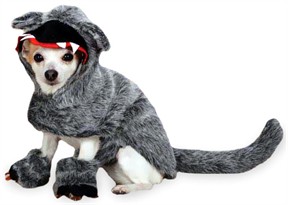 Zack & Zoey Big Bad Woof Costume Grey - SMALL