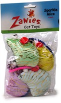 Zanies Cat Toys - Sparkle Mice (4 PACK)