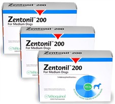 3 PACK Zentonil Tabs 200mg for Medium Dogs (90 Tablets)