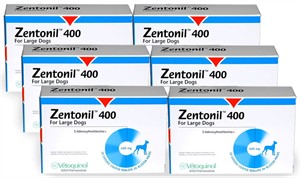 6 PACK Zentonil Tabs 400 for Large Dogs (180 Tablet)