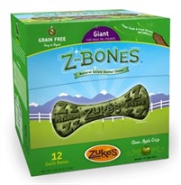 Zukes Z-Bones Edible Dental Chews Giant Clean Apple Crisp - 12 ct (3.93 lbs)