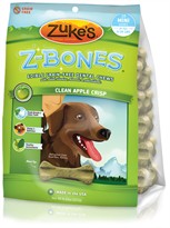 Zukes Z-Bones Edible Dental Chews Mini Clean Apple Crisp - 18 ct (9 oz)