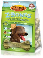 Zukes Z-Bones Edible Dental Chews Large Clean Apple Crisp - 6 ct (15 oz)