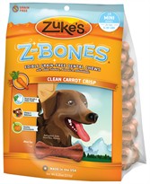 Zukes Z-Bones Edible Dental Chews Mini Clean Carrot Crunch - 18 ct (9 oz)